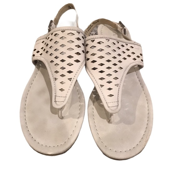 Franco Sarto Charlize Grey Leather Sandals - Picture 1 of 10